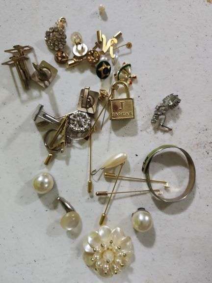 Assorted Cufflink, Button Covers, Hatpins & More