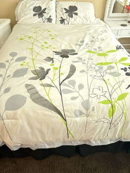 Queen Bed Frame Mattress & Box - Englander Orthopeadic & Bedding