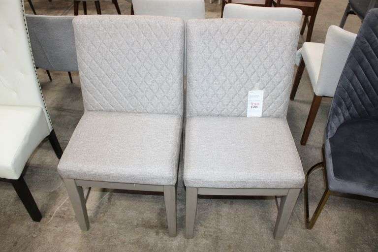 Pair of Gray Dining Chairs