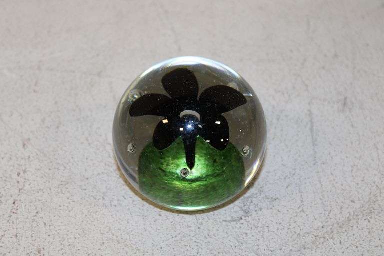 Polish Art Glass Paperweight