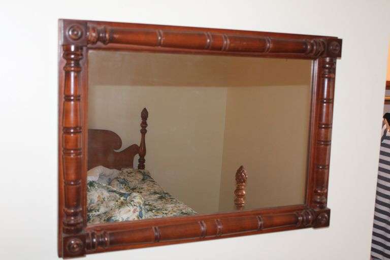 Colonial Maple Framed Mirror
