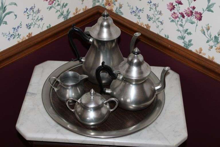 Dutch Pewter Coffee & Tea Set