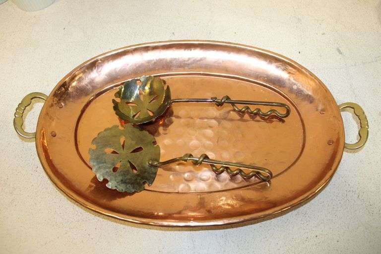 Copper Platter & Brass Servers