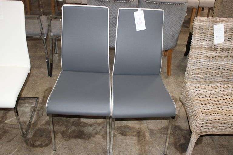 Gray Leatherette Chairs