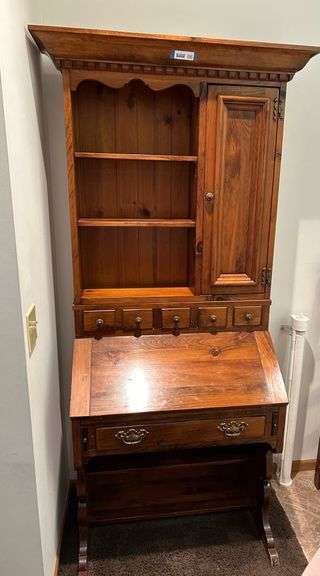 Cherry Slant Drop Front Desk