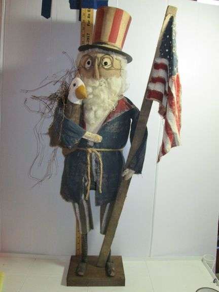 Rugged Chic Michael McCarty 36" Uncle Sam Figure
