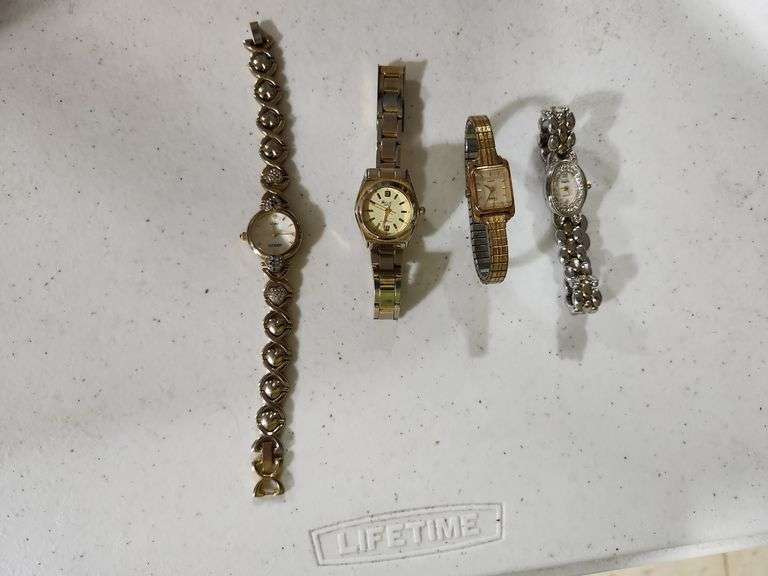 4 Quartz Watches Adolfo, Timex, Moet & Vanity Fair