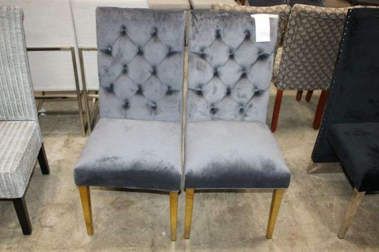 Gray Velvet Dining Chairs
