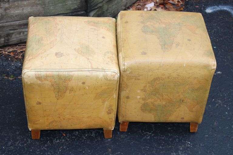 Pair Ottoman Stools