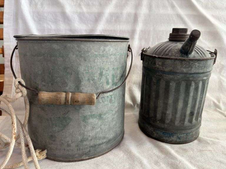 Metal Bait Box And Old Can