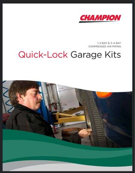 Champion Replacement Part Quick-Lock Garage Kit, CGK-1-2 NEW IN BOX RETAIL $749.99