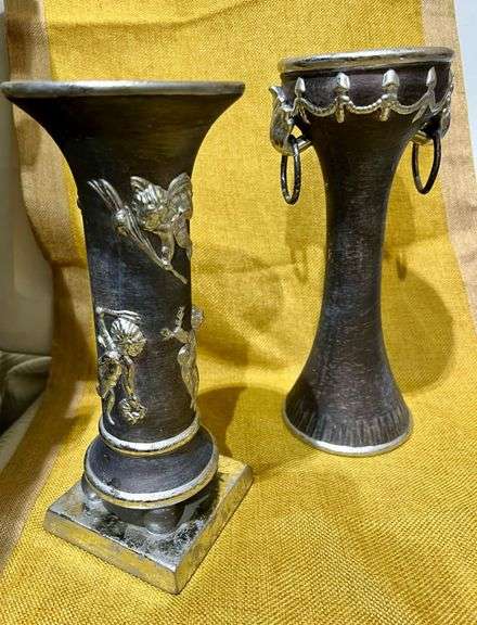 Candle Stands Silver and Grey