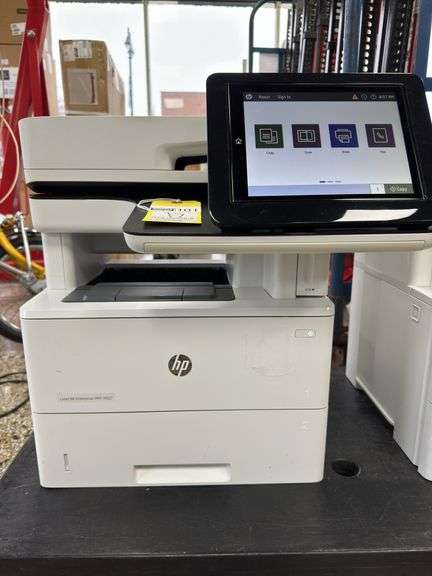 HP LaserJet Enterprise MFP M527 Laser Monochrome Printer w/Stapler WORKS