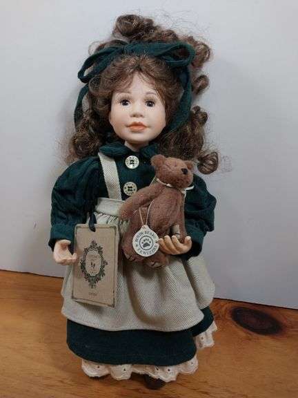 Boyd's Collection Doll:  Yesterday's Child - Laura with T. F. Wuzzies Bear