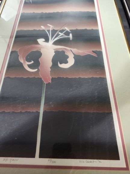 Singed Flower Print # 211/300 18.5 x34.5