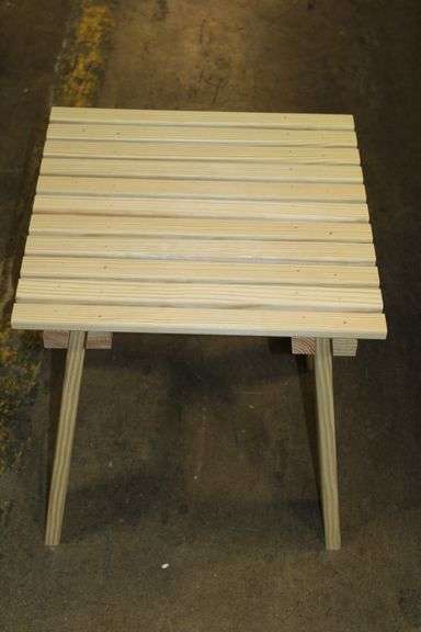 New Amish Built Slatted Side Table