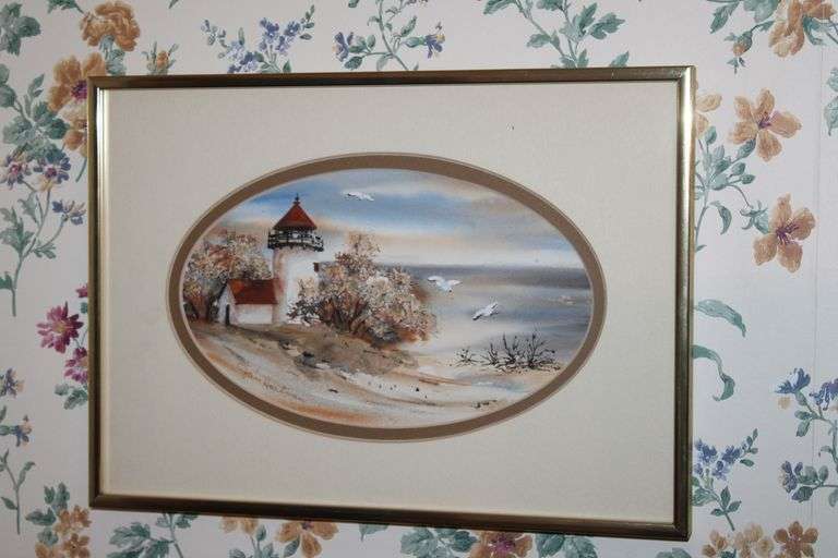 Jan Hartman Lighthouse Landscape Watercolor