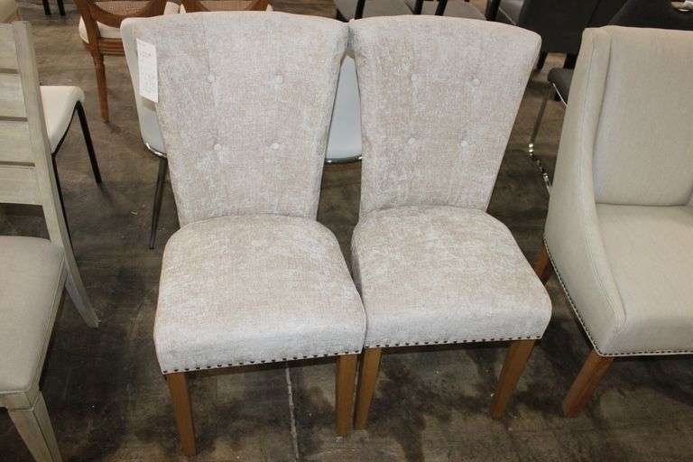 Pair of Tan Dining Chairs