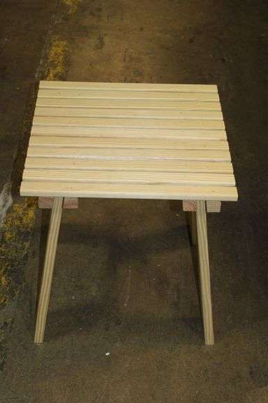 New Amish Built Slatted Side Table