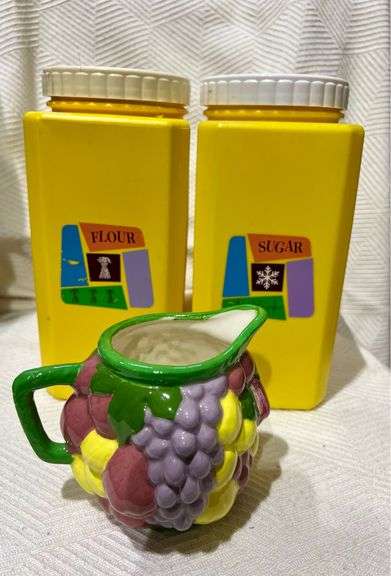 Vintage Canisters with Pitcher