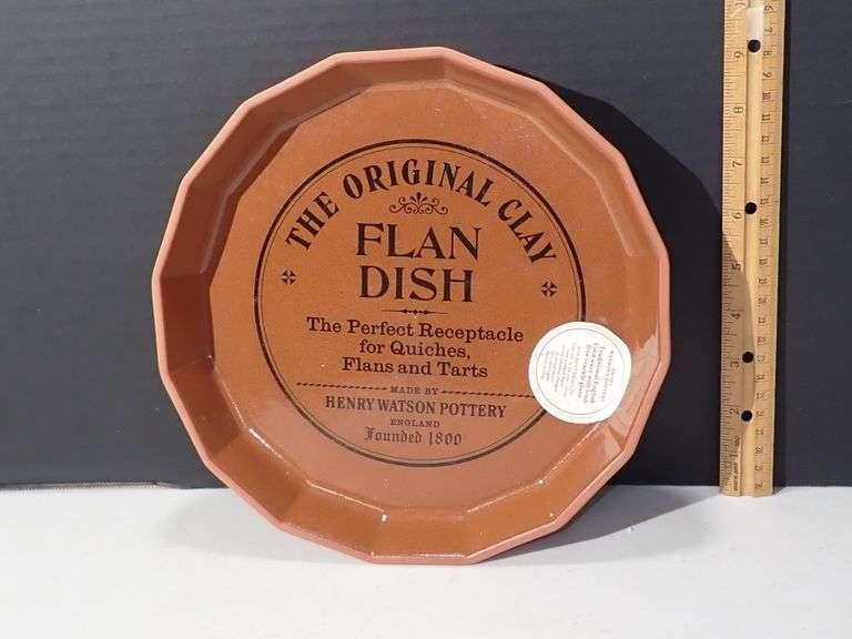 Flan Dish The Original Suffolk (Terracotta) by Henry Watson - New with sticker.