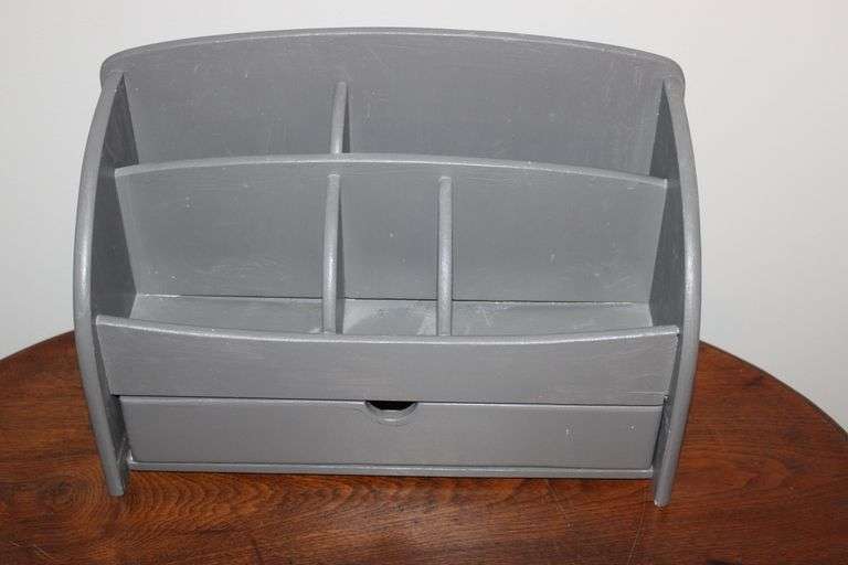 Gray Desk Organizer