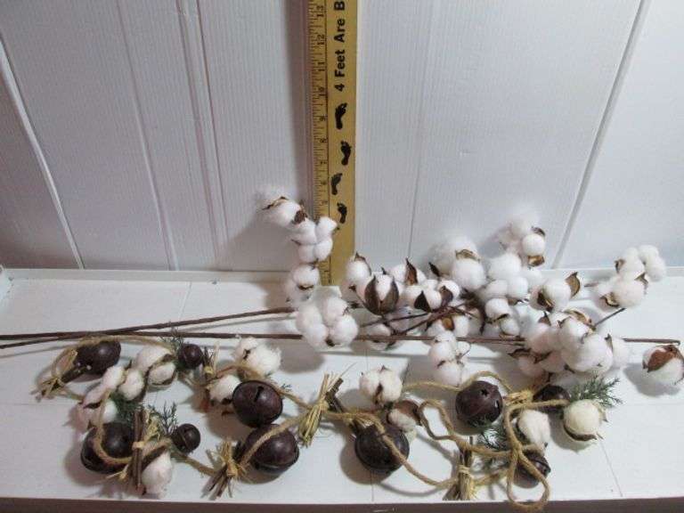 65" Garland & Cotton Sticks