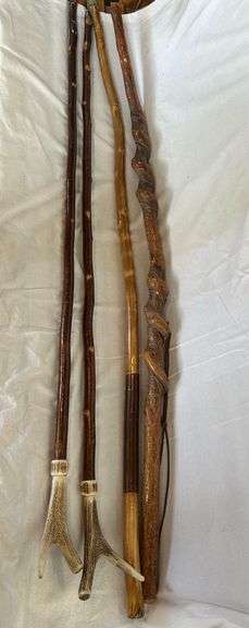 Fine Walking Sticks (antler accents)