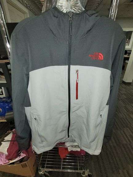 "The North Face" Jacket with Long Sleeves; Three Zipper Pockets; Hoodie...