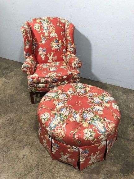 Side Chair and Ottoman
