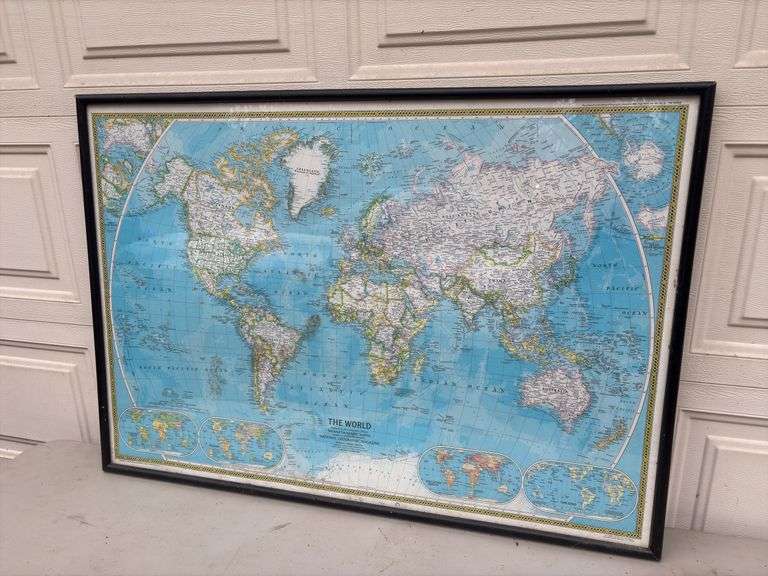 World Map 1981 National Geographic World Map - Auction Ohio