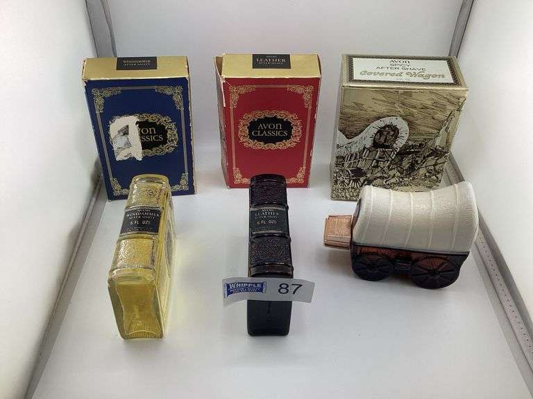 Lot of Three Avon Bottles With Boxes