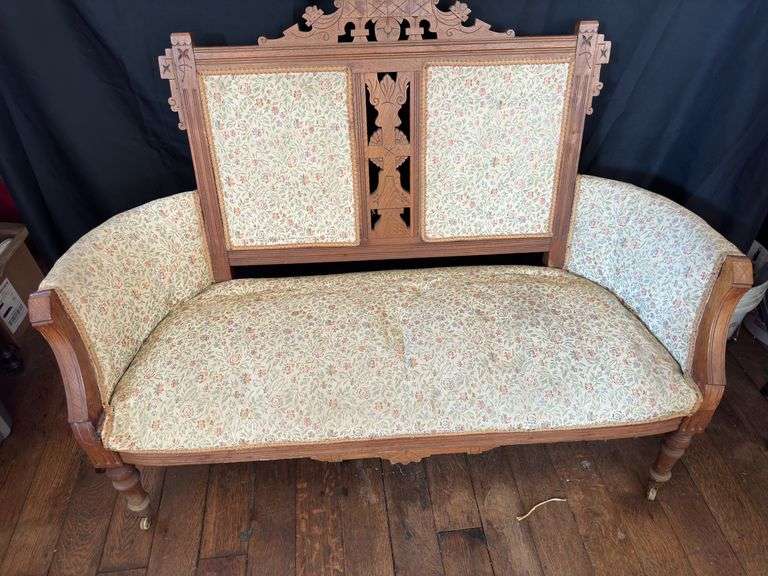 Victorian Eastlake Settee