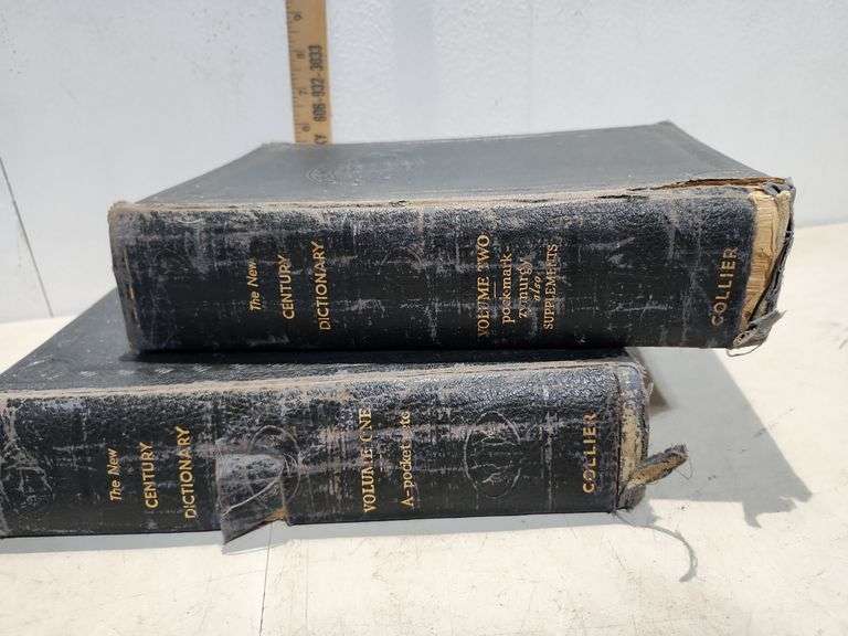 1927 Collier The New Century Dictionary Volumes 1 and 2 These Do Have Ware and Have Been Written in