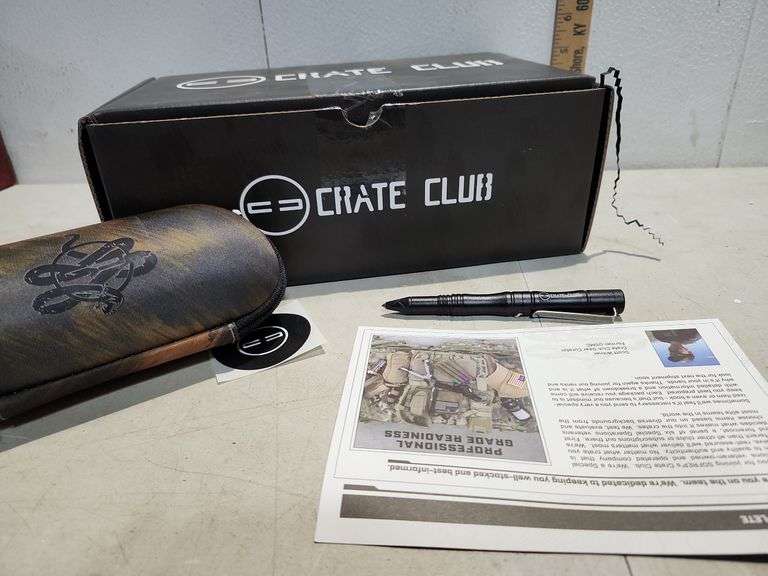 New Sofrep's Crate Club Panthera Hard Case (For Glasses), Tactical Pen & Sticker