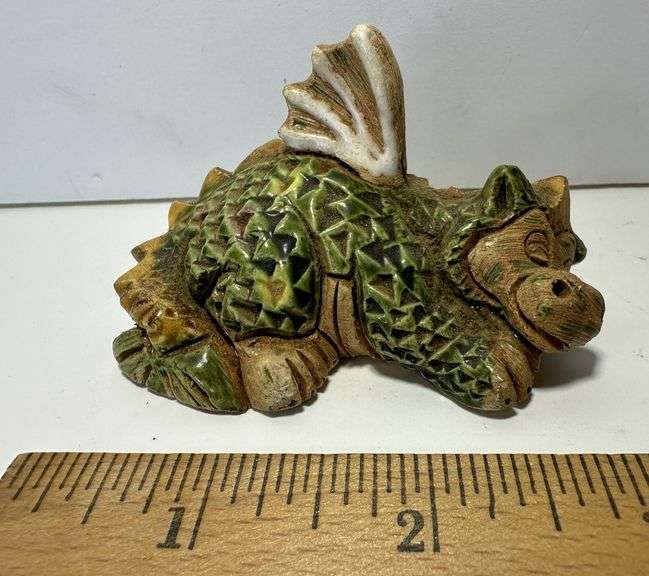 Miniature Winged Sleeping Dragon Figurine