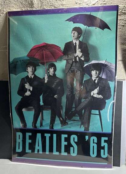 Sealed 1965 Beatles Umbrella 36x24 Poster by Apple Corps published 1987