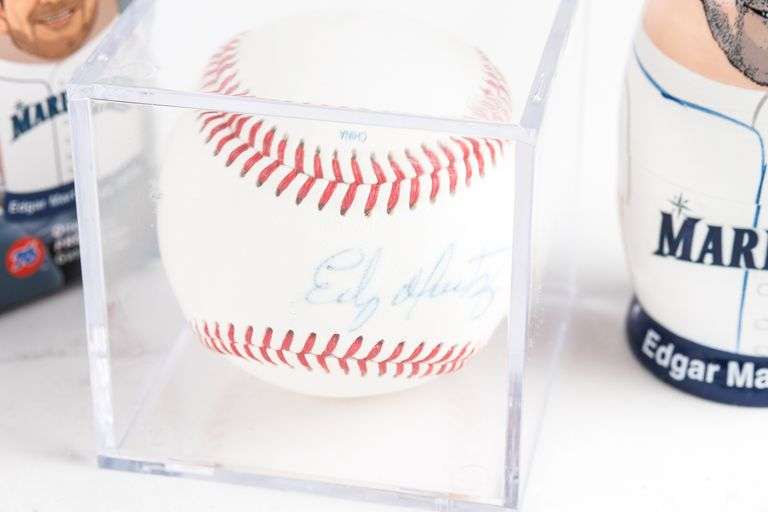 Signed Edgar Martinez Baseball and Collectibles
