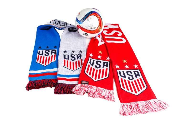 Women's Soccer US National Team Scarves and Soccer Ball