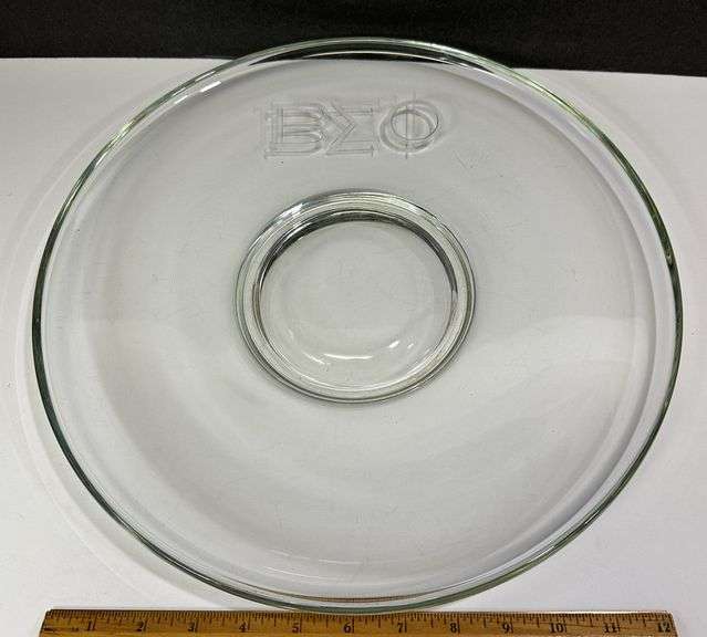 Sorority Beta Sigma Phi Elegant Glass 14" Charger Plate