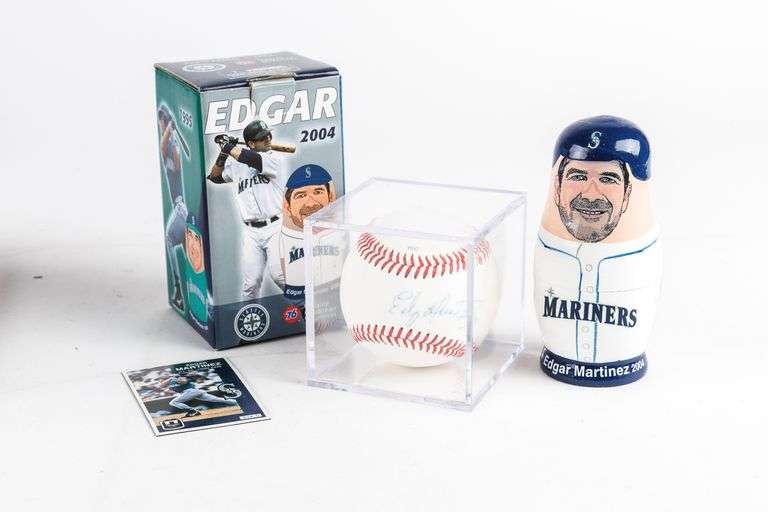 Signed Edgar Martinez Baseball and Collectibles