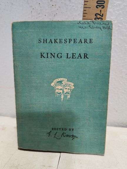 Shakespeare King Lear Copyright 1940 Has Writing on it, discolored pages