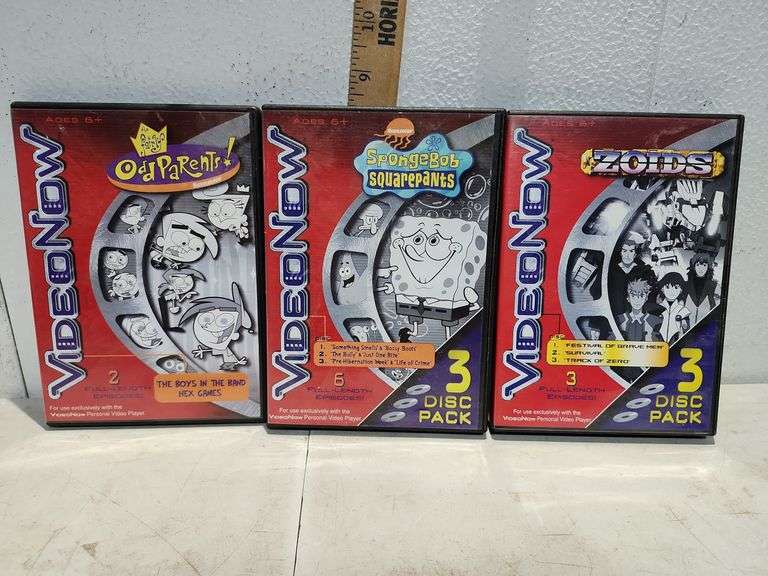 Video Now 2003 Discs Odd Parents, Spongebob Squarepants and Zoids