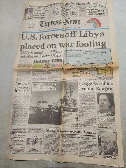 Express News Paper From Tuesday March 25, 1986 San Antonio Texas
