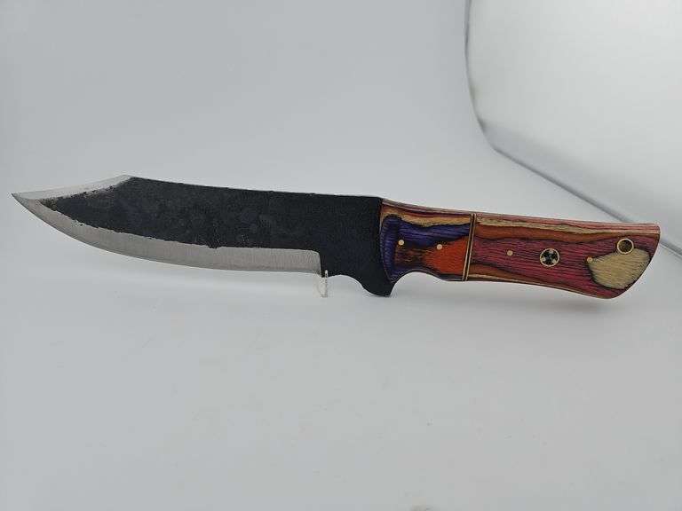 Carbon Steel "Toothpick" Knife w/ Leather Sheath