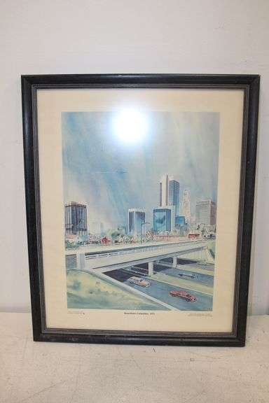 Donald L. Dodrill "Downtown Columbus, 1972" Cityscape Print