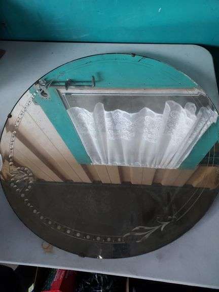 Vintage Round Wall Mirror 25.5''