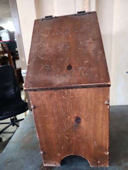 Wood Tater and Onion Bin 24.5'' x 11'' x 13''