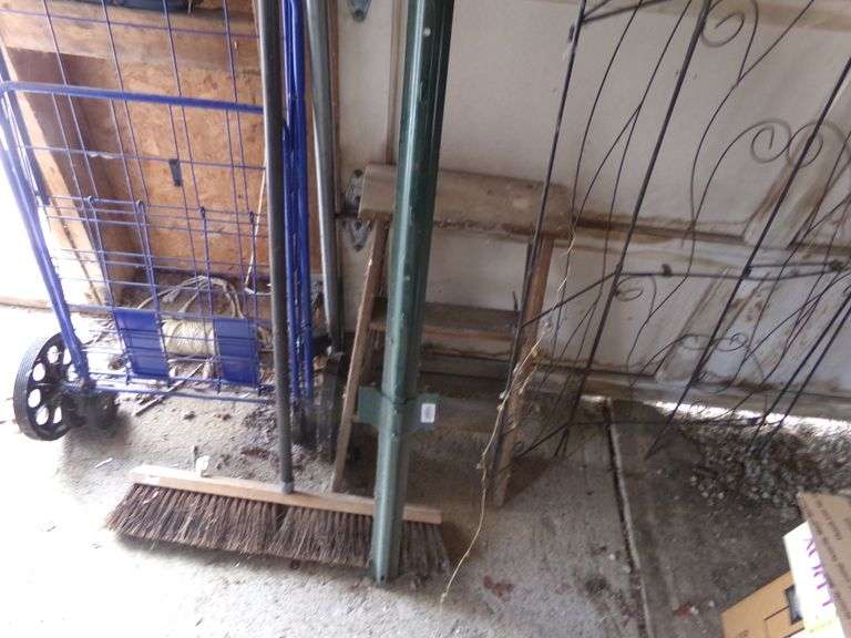 Step Stool, Plastic Shelving, Broom, Shovel & More.