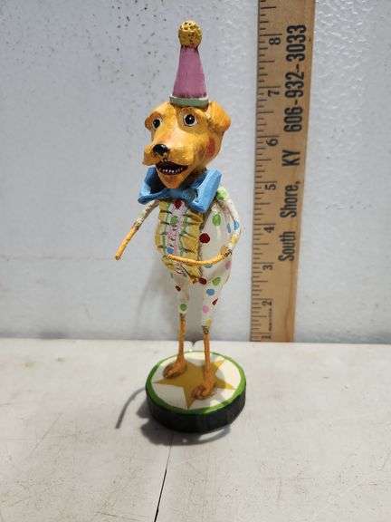 New Lori C Mitchell ESC Laughing Little Dog Figure